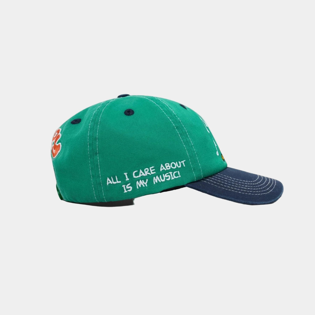 MUSIC SNAPBACK CAP WASHED KELLY GREEN/NAVY
