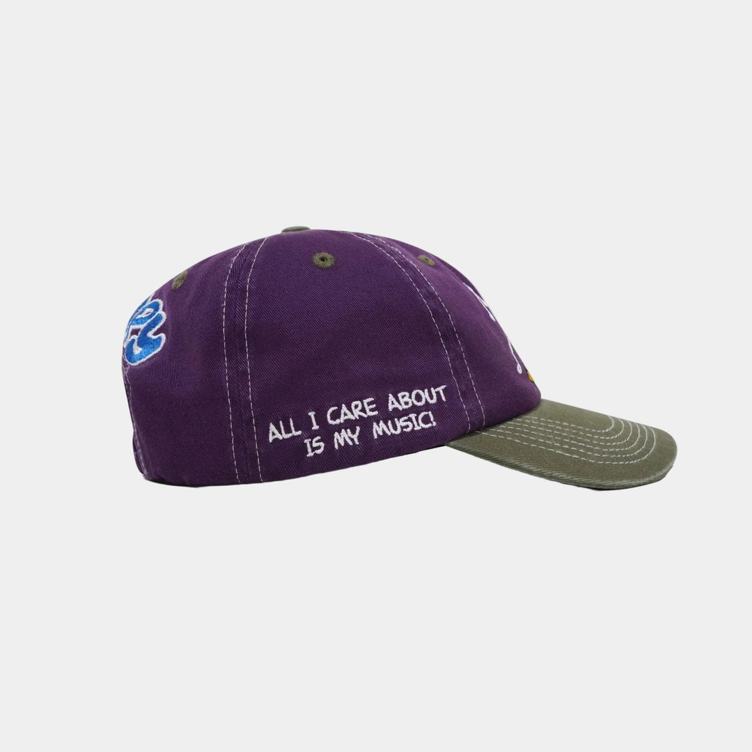 MUSIC SNAPBACK CAP WASHED PURPLE/FERN