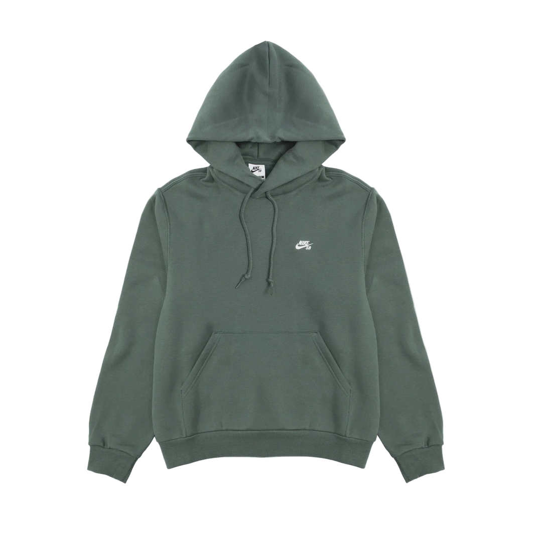 Green hoodie with a brand logo on a light gray background