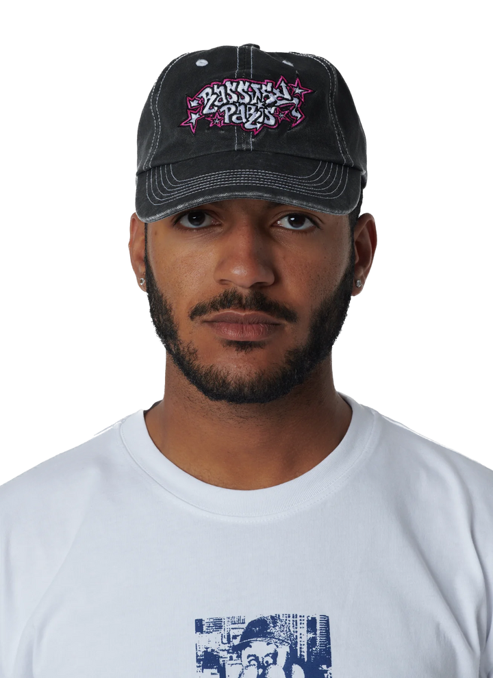 SAND BRUSHED TWILL CAP BLACK