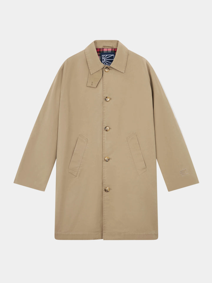 WAXED TRENCH COAT WOVEN BEIGE