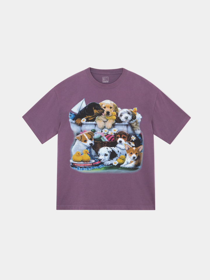 PUPPIES TEE PURPLE