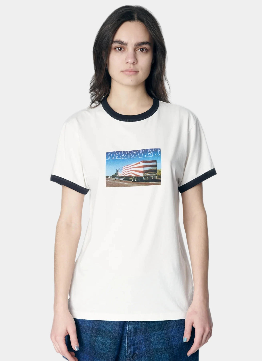 JULIAN SEMI RINGER TEE OFF WHITE