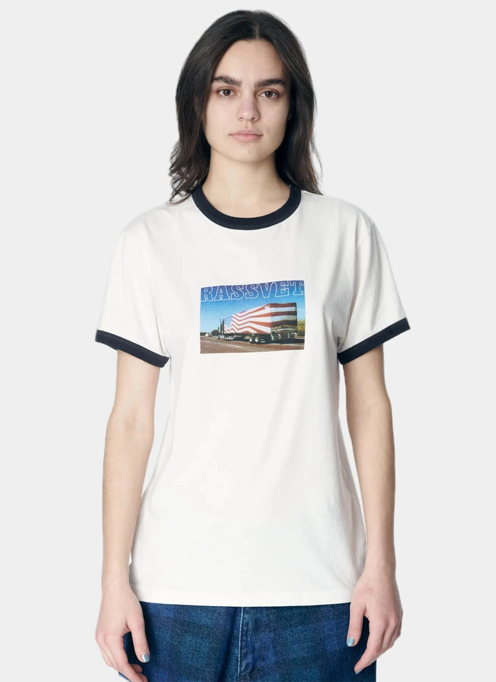 JULIAN SEMI RINGER TEE OFF WHITE