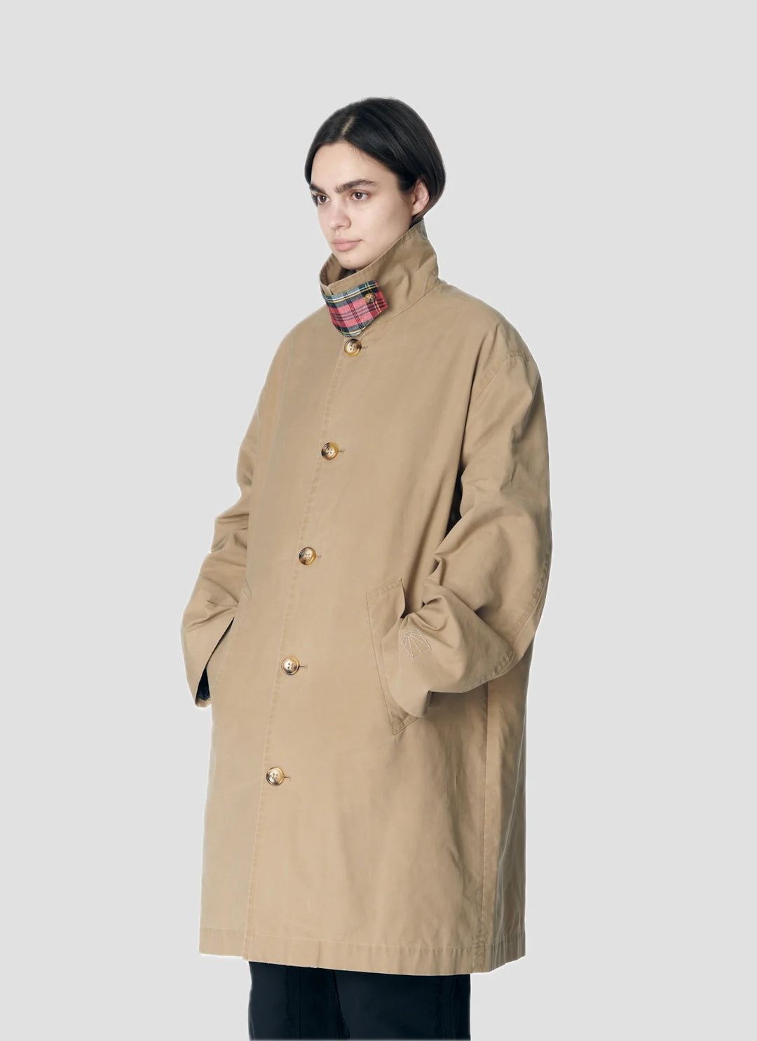 WAXED TRENCH COAT WOVEN BEIGE
