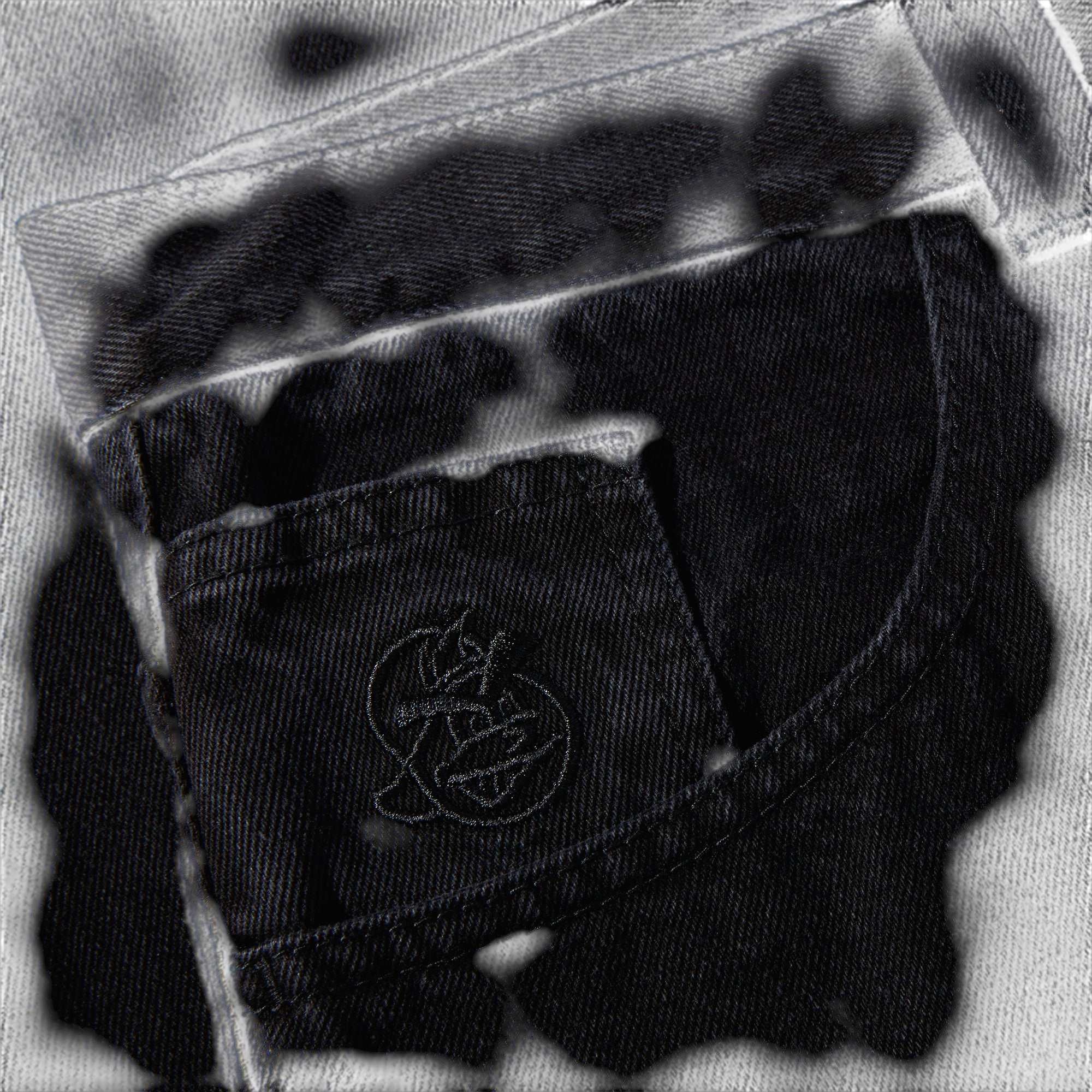 '93! DENIM PANT PITCH BLACK