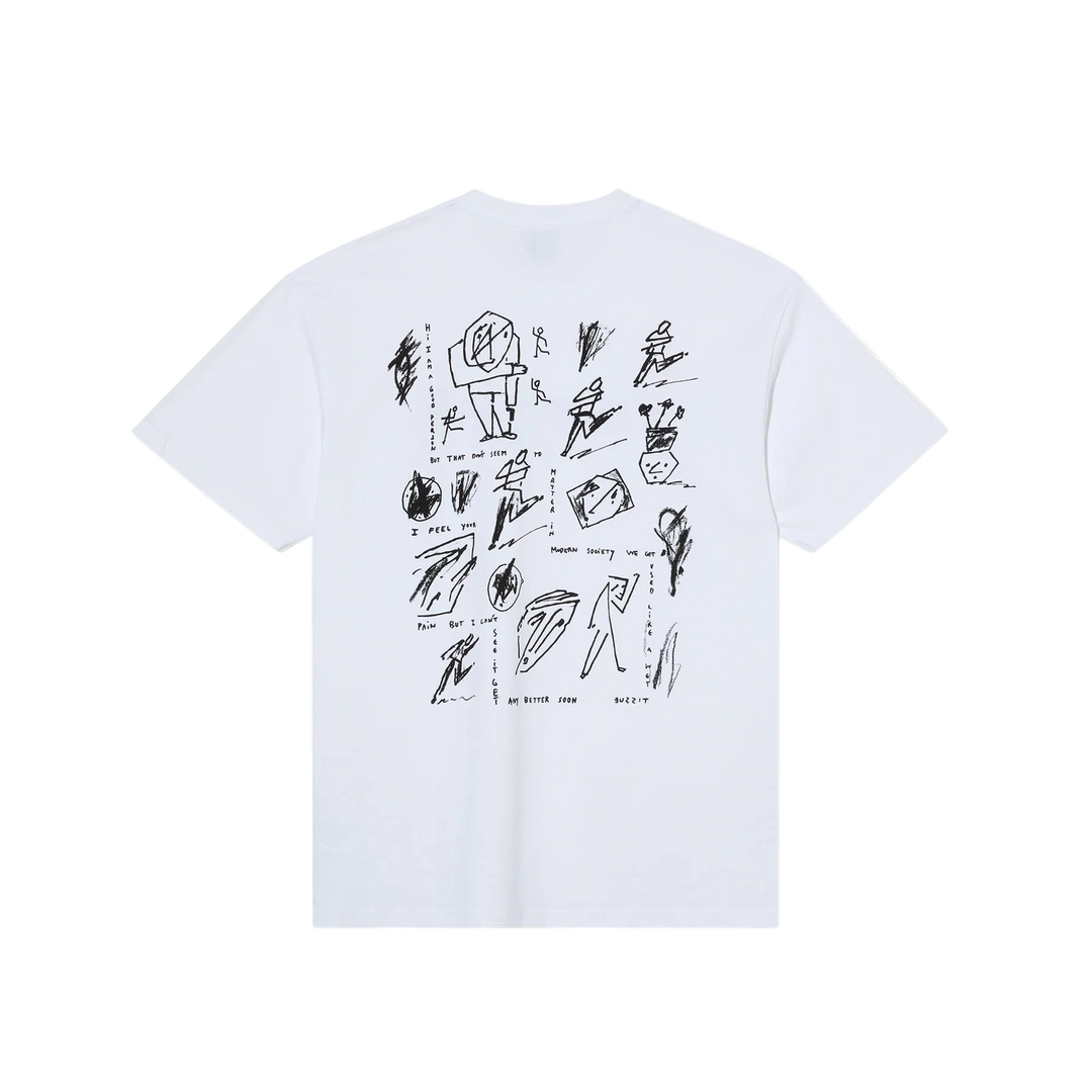 SAD AT TIMES TEE WHITE