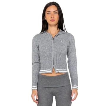 RUSTY DEVIL GIRL KNITTED ZIP THROUGH HOOD