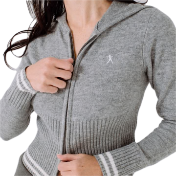 RUSTY DEVIL GIRL KNITTED ZIP THROUGH HOOD