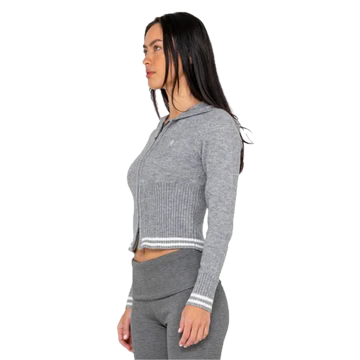 RUSTY DEVIL GIRL KNITTED ZIP THROUGH HOOD