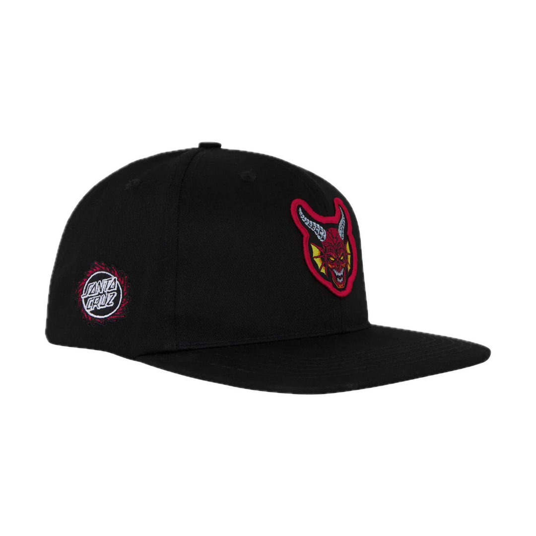 SANTA CRUZ X STRANGER THINGS HELLFIRE CLUB CAP BLACK