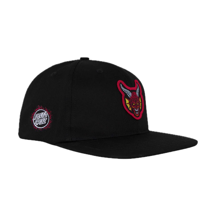 SANTA CRUZ X STRANGER THINGS HELLFIRE CLUB CAP BLACK
