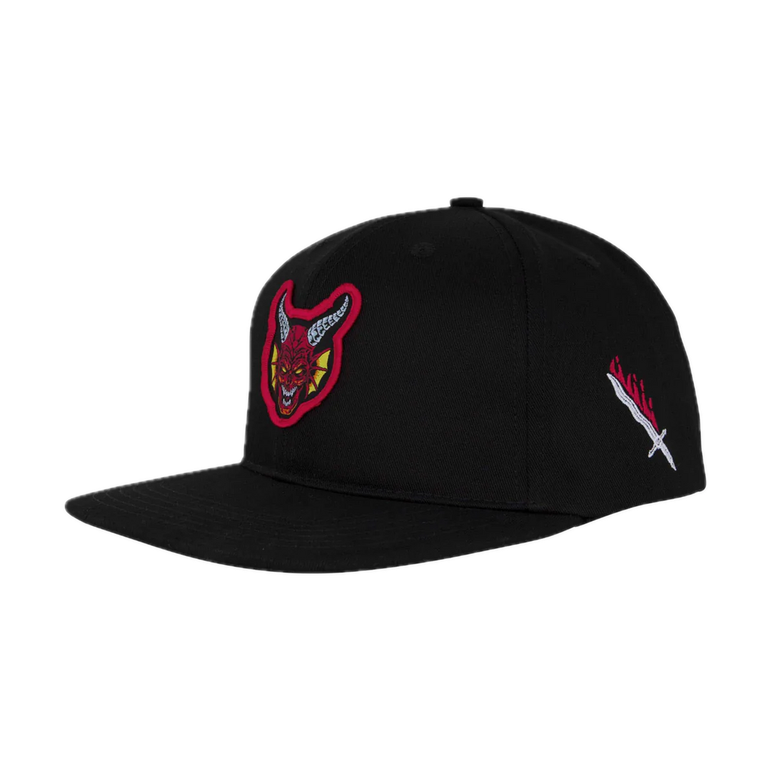 SANTA CRUZ X STRANGER THINGS HELLFIRE CLUB CAP BLACK