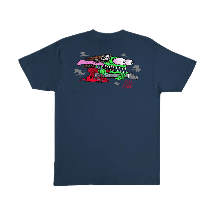 SANTA CRUZ X STRANGER THINGS EDDIE SLASHER TEE BLUE DUSK