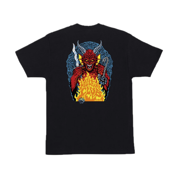 SANTA CRUZ X STRANGER THINGS HELLFIRE PIT TEE BLACK