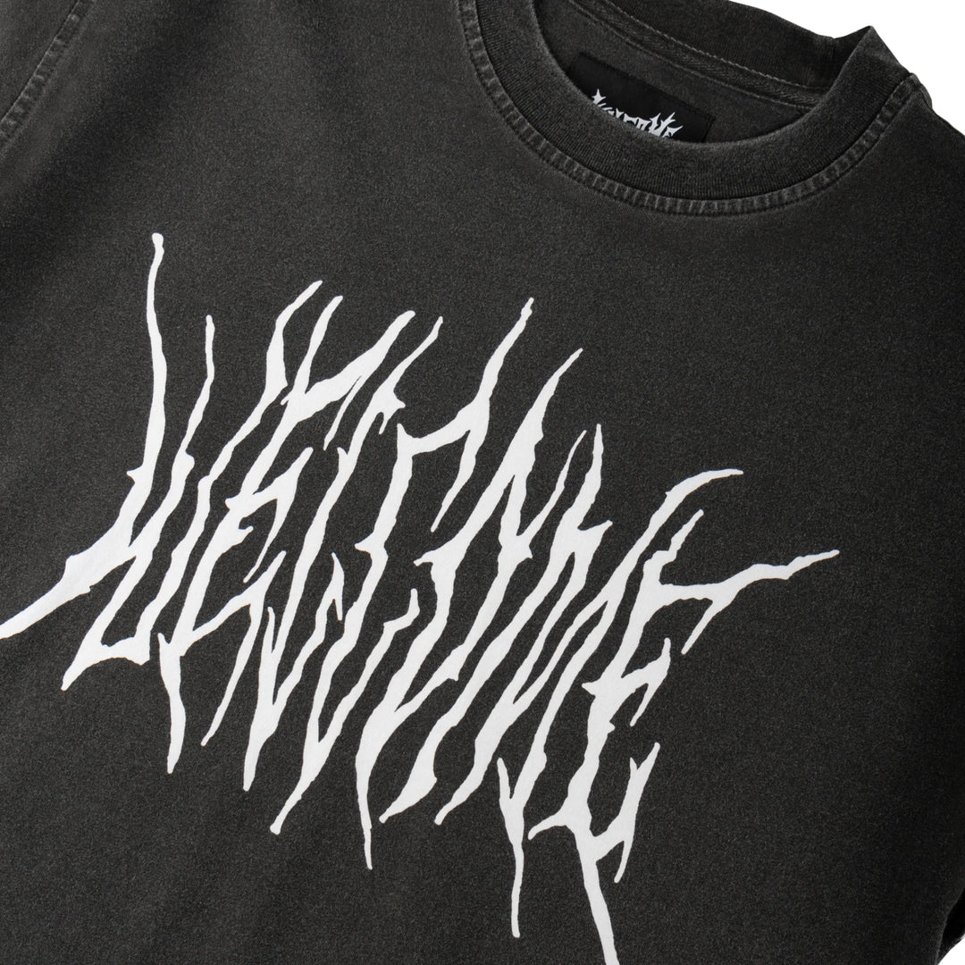 SCREEN OVERPRINT KNIT BLACK WHITE