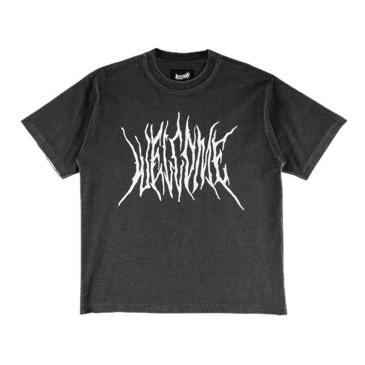 SCREEN OVERPRINT KNIT BLACK WHITE