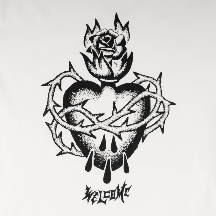 HALLOWED PRINTED TEE WHITE