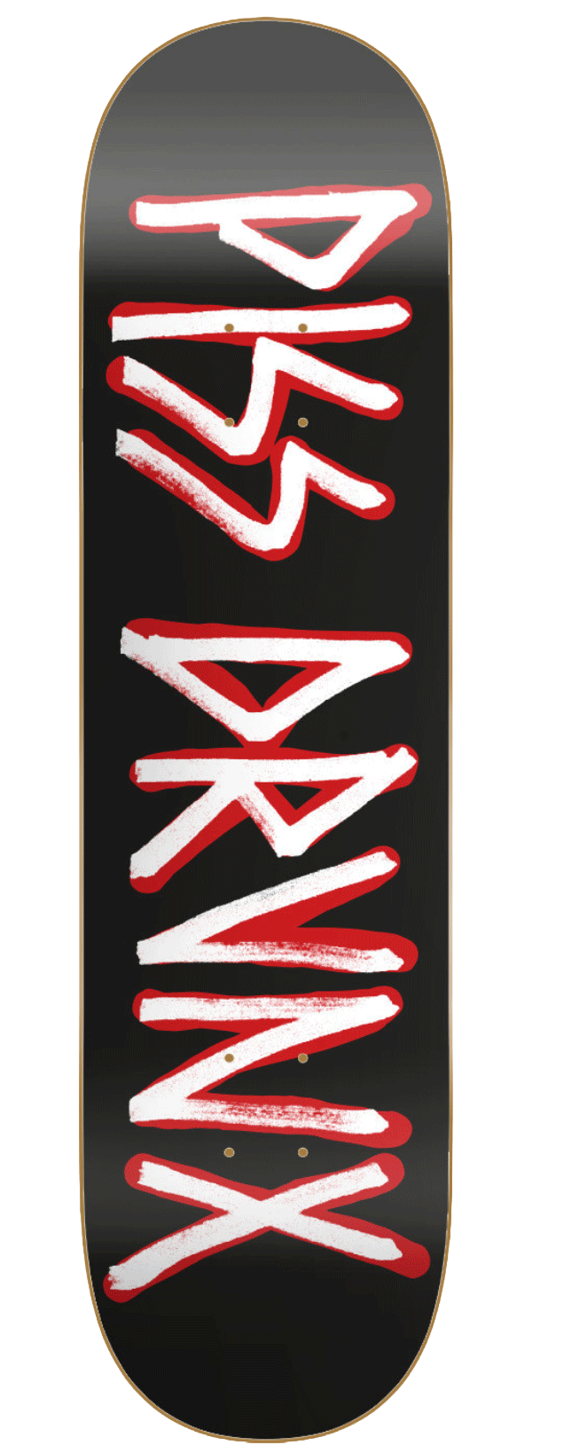 ANTIZ PISSDRUNX LOGO DECK BLACK SKATEBOARD