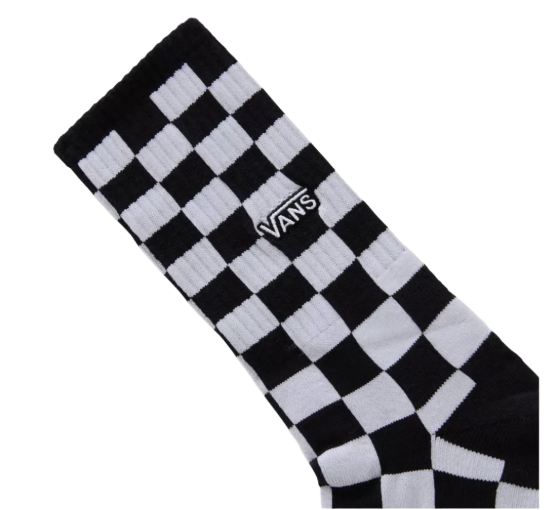 CHECKERBOARD CREW BLACK WHITE Olliewood Skateshop