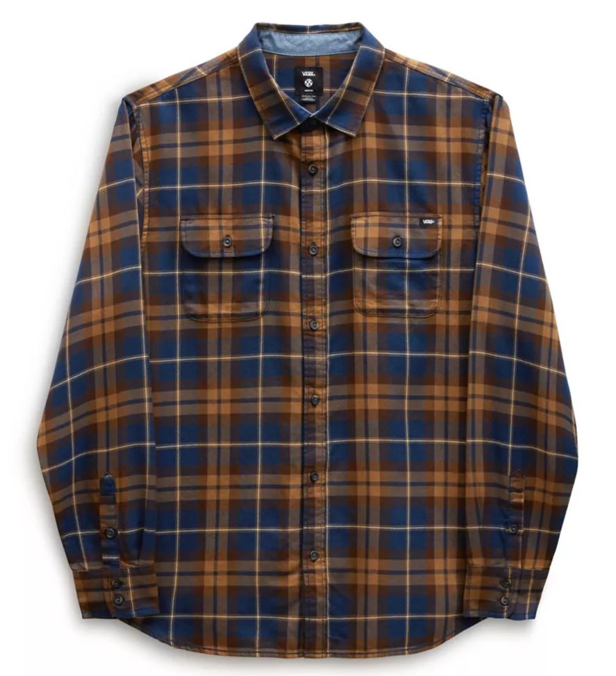 SYCAMORE LS FLANNEL SHIRT BLUE BROWN