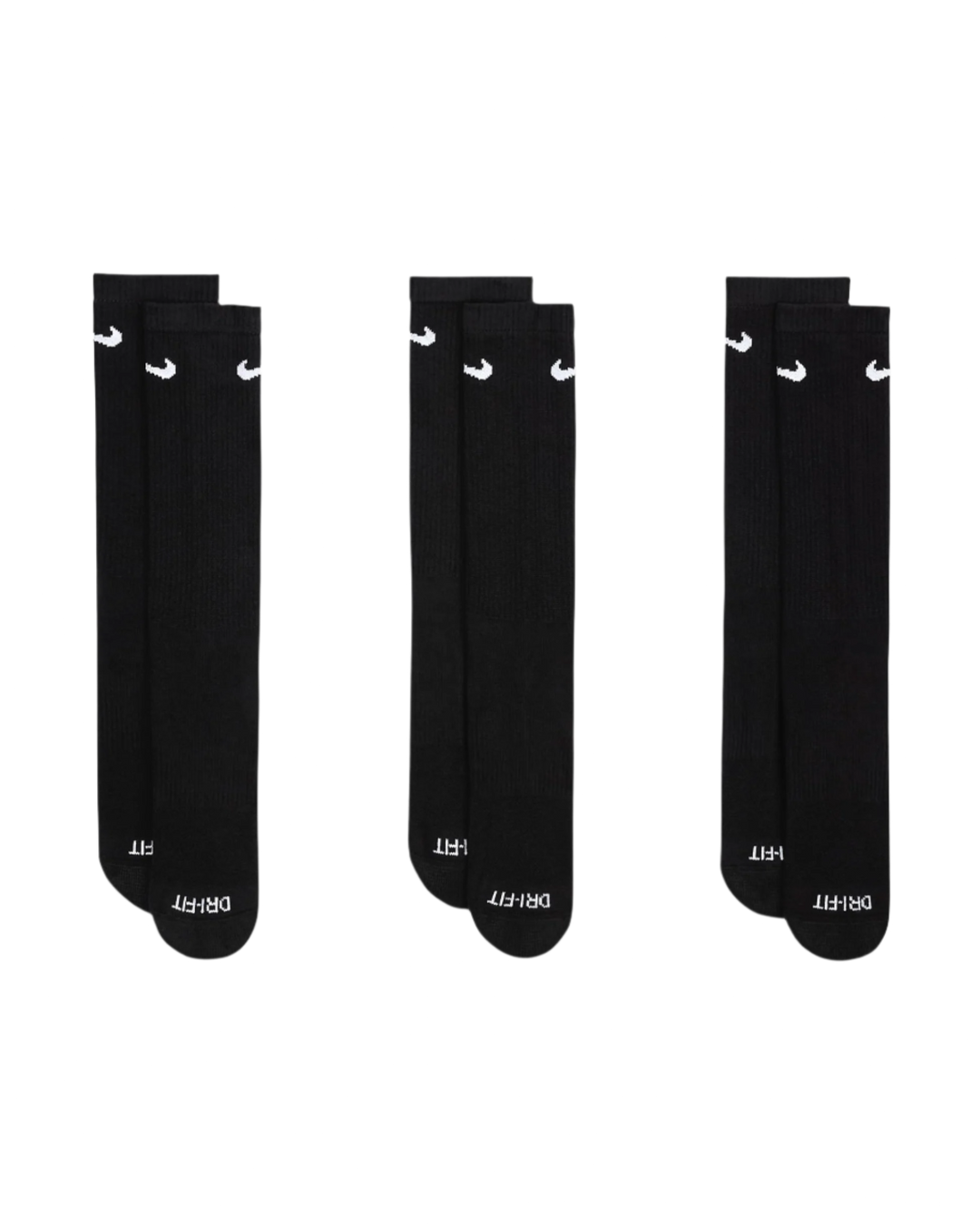 EVERYDAY PLUS CUSH CREW SOCKS BLACK