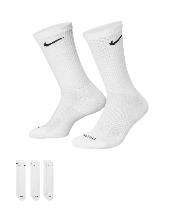 EVERYDAY PLUS CUSH CREW SOCKS WHITE