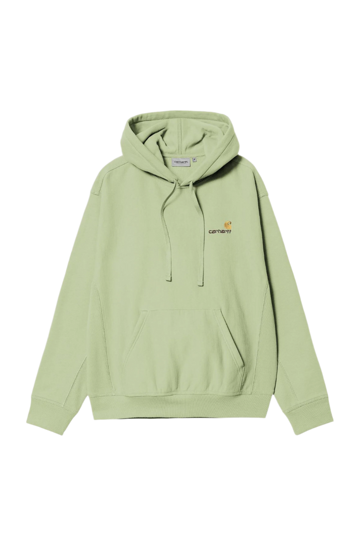 AMERICAN SCRIPT HOODIE PALE OLIVE