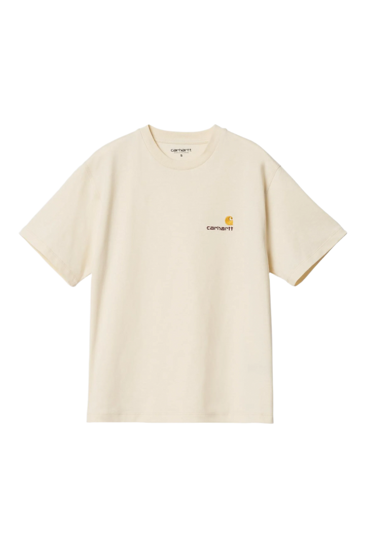 W` AMERICAN SCRIPT TEE NATURAL