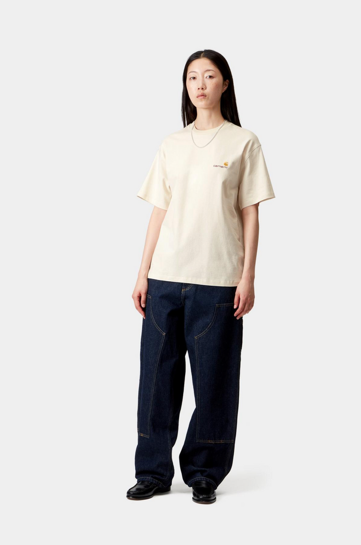 W` AMERICAN SCRIPT TEE NATURAL