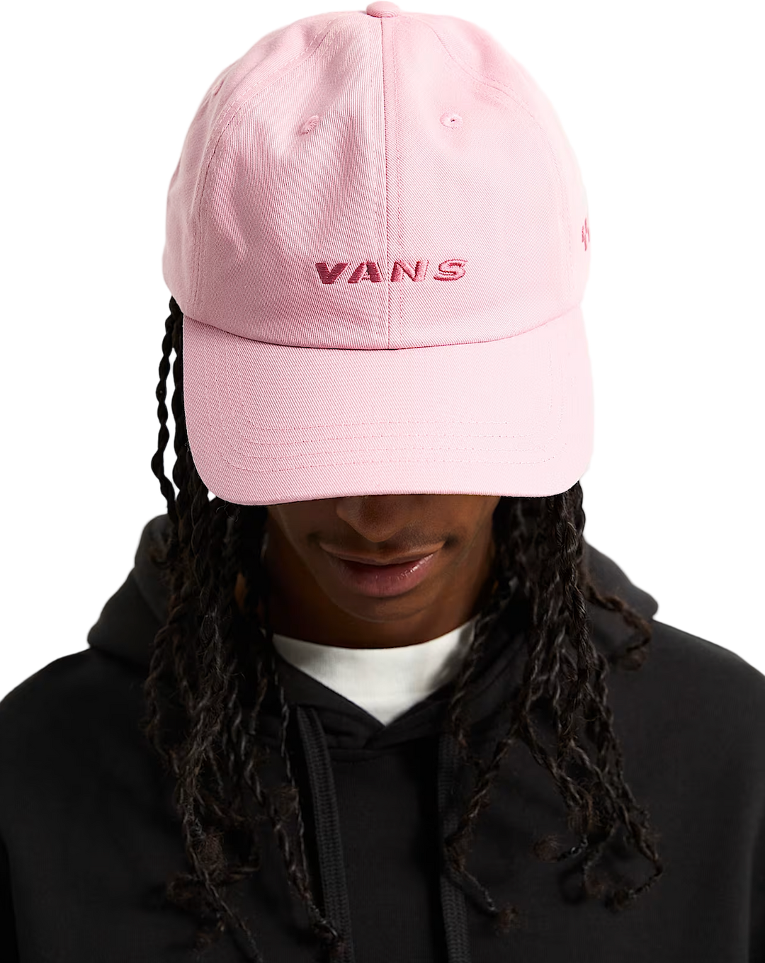 CHECK SIDE CURVED CAP PINK