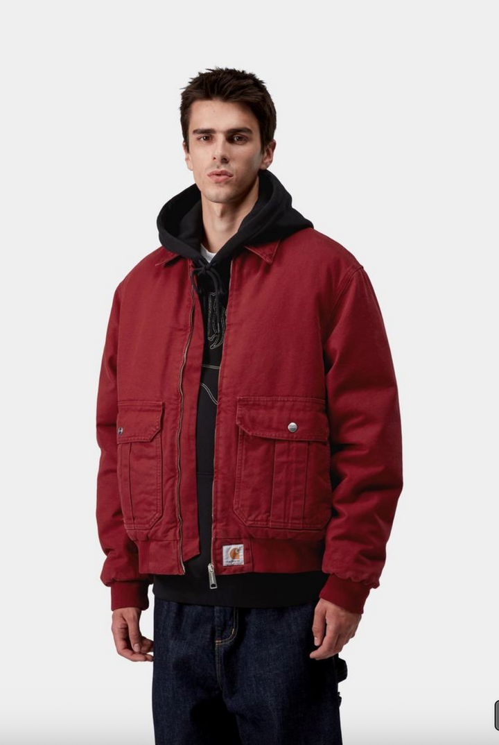 STANTON JACKET SCARLET STONE WASHED