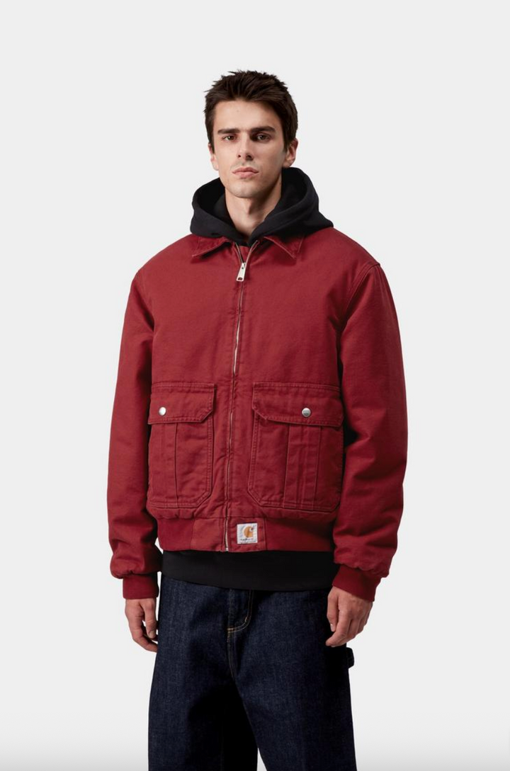 STANTON JACKET SCARLET STONE WASHED