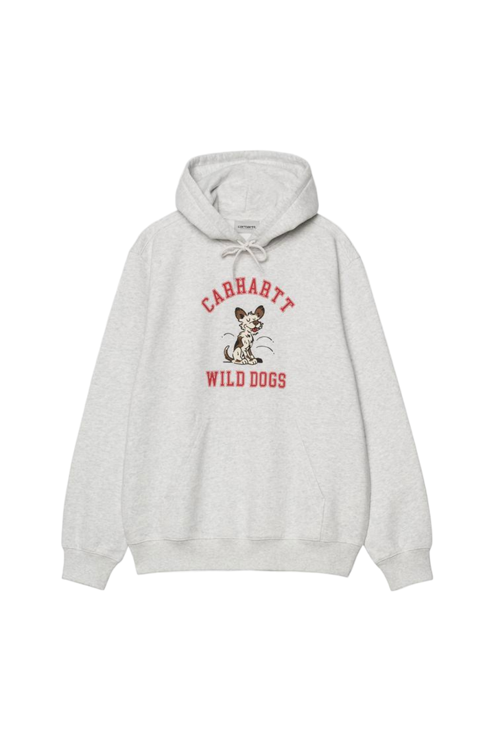 WILD DOG HOODIE ASH HEATHER