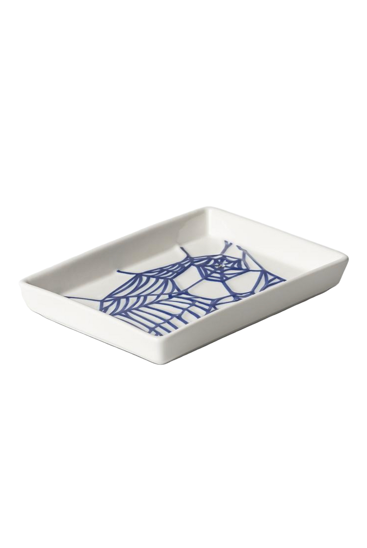 THEORY AND PRACTICE INCENSE TRAY WHITE BLUE