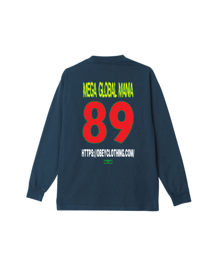 MEGA GLOBAL MANIA PIGMENT LONGSLEEVE DARK DENIM