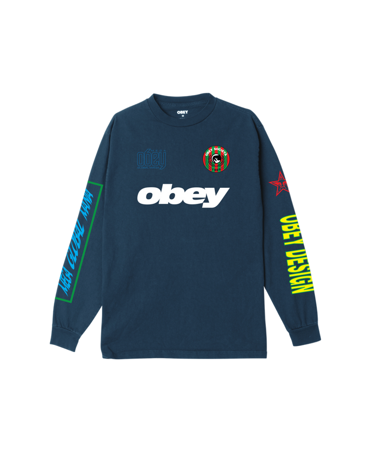 MEGA GLOBAL MANIA PIGMENT LONGSLEEVE DARK DENIM