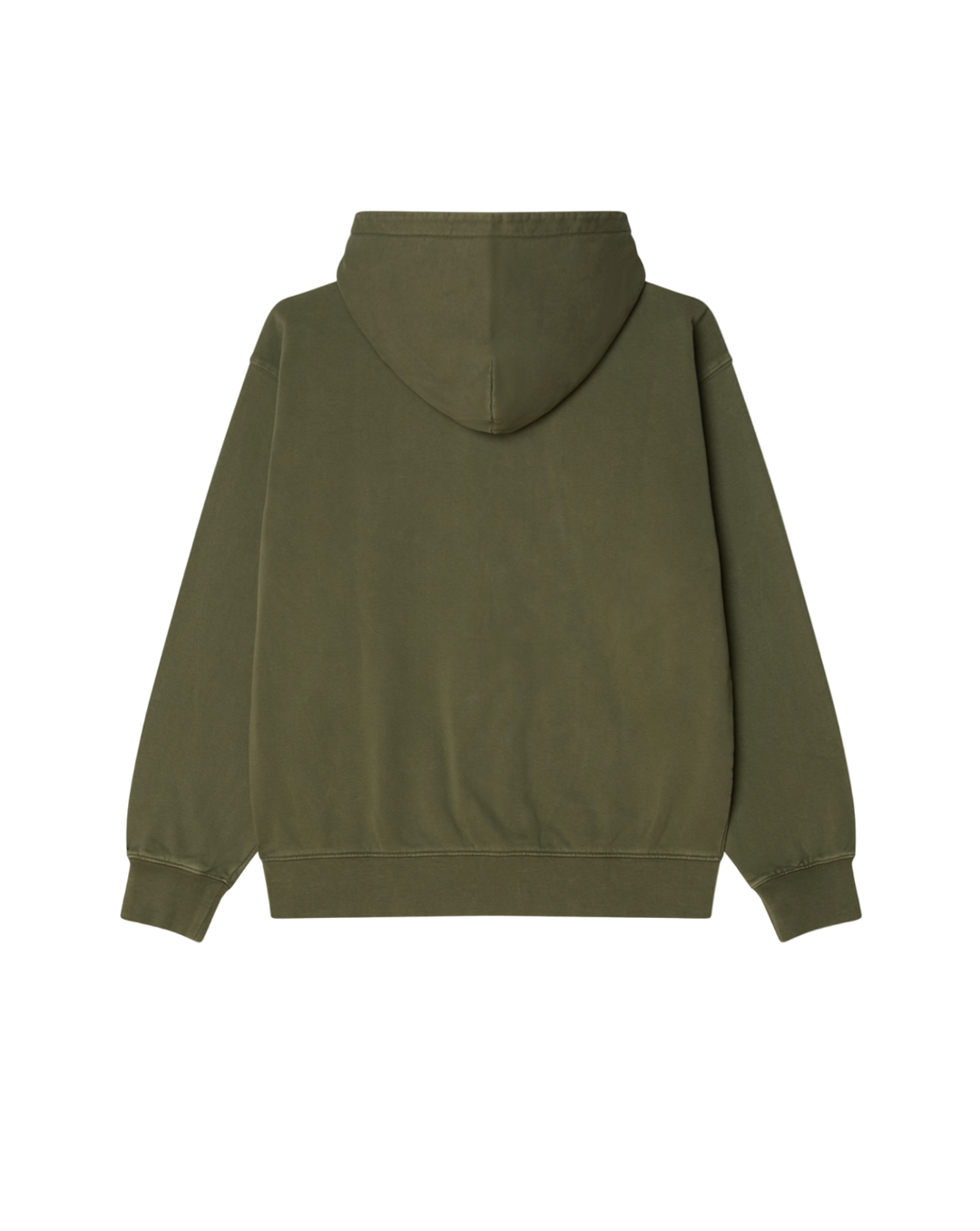 HYBRID FADED ZIP HOOD DEEP LICHEN GREEN