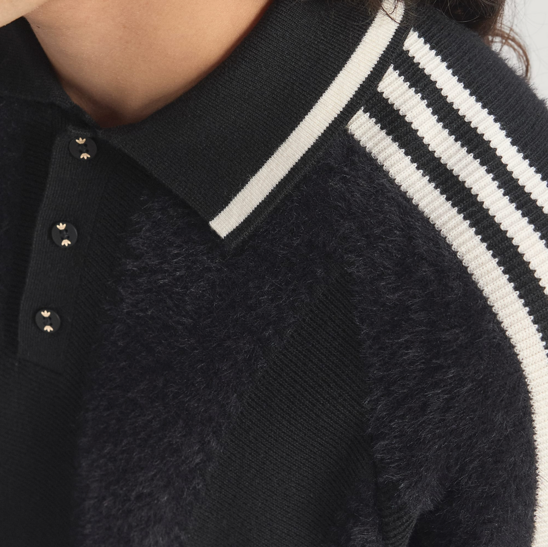 KNITTED JERSEY BLACK