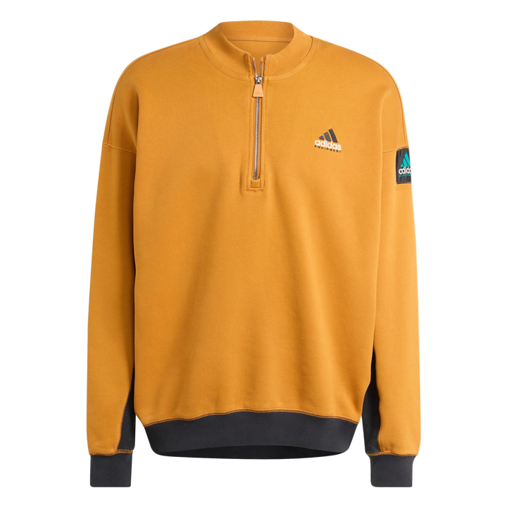 EQUIPMENT BLOCKED HALF-ZIP OCHRE