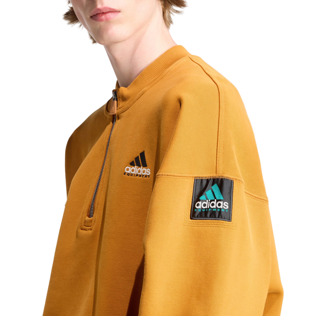 EQUIPMENT BLOCKED HALF-ZIP OCHRE