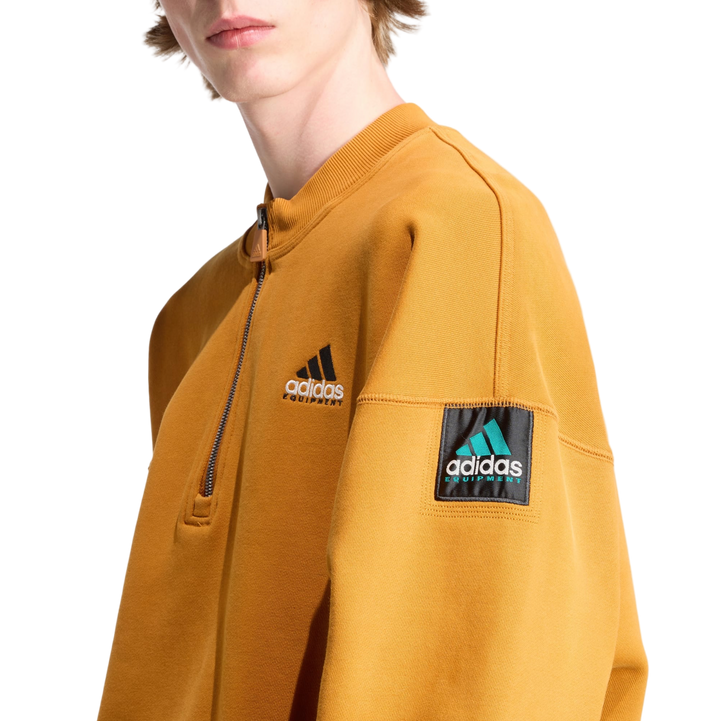 EQUIPMENT BLOCKED HALF-ZIP OCHRE