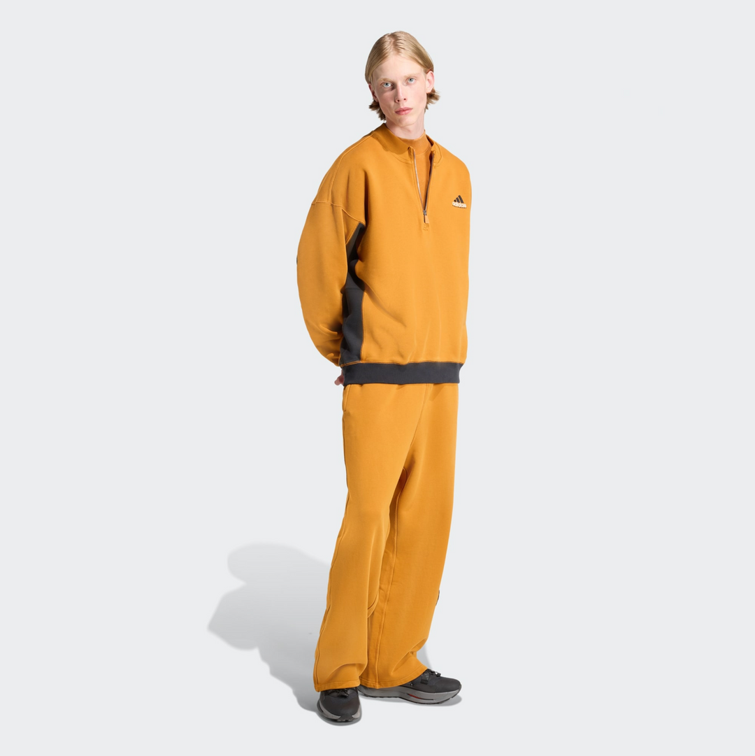 EQUIPMENT BLOCKED HALF-ZIP OCHRE