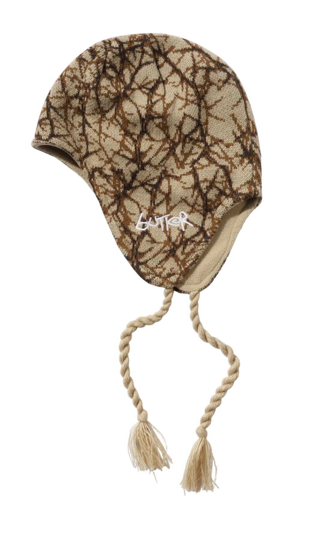 EAR FLAP BEANIE THORN BROWN