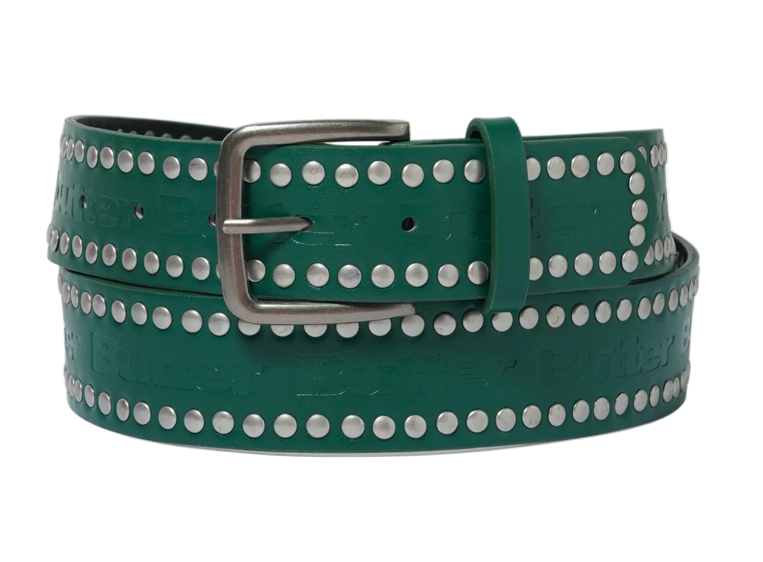 STUDDED BELT GREEN