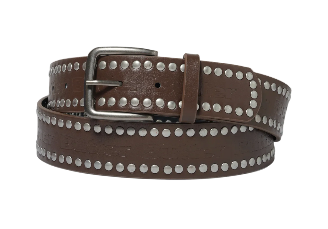 STUDDED BELT BROWN