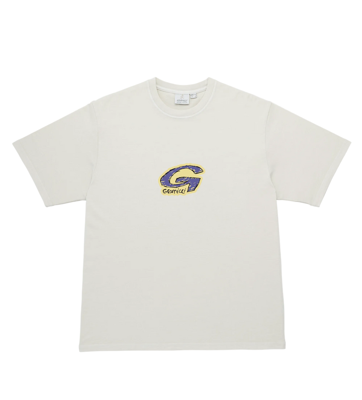 White t-shirt with a logo 