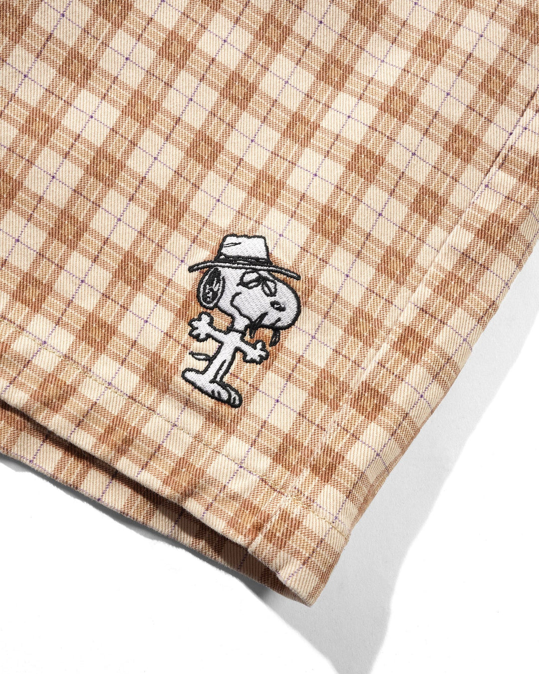 SPIKE WORK SHORTS SANDSTONE PLAID