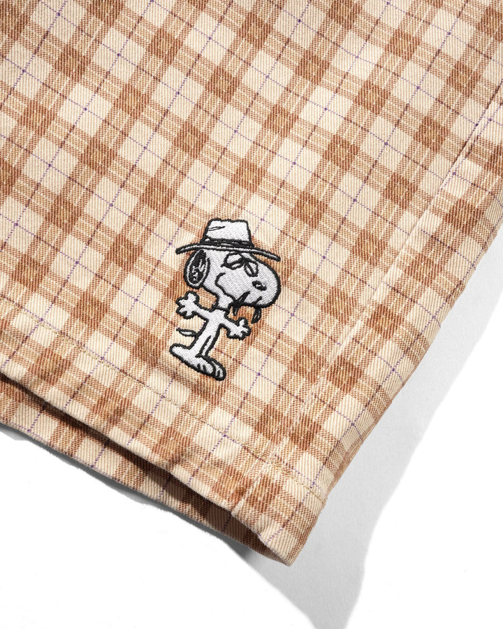 SPIKE WORK SHORTS SANDSTONE PLAID