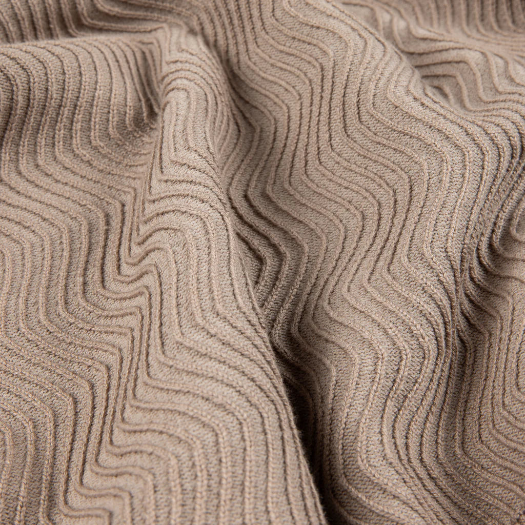 WAVE CABLE KNIT TAN